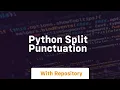 python split punctuation
