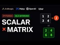 Scalar Multiplication of a Matrix Real Machine Learning Coding Interview Walkthrough PyTorch