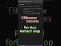 Difference Between for forEach loop