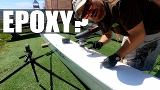 Hobie 16: Epoxying the BEAMS to the HULLS