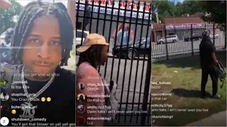 O Block BJ E Dogg Nuwop Almost Blows Down Car Blocking King Von Painted Mural