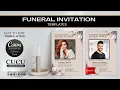 How to edit funeral Canva template Spanish English Funeral Templates