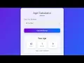 Stylish Age Calculator HTML CSS JavaScript Age Calculator Project with Source Code