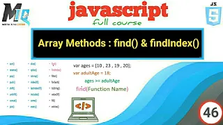 Array Methods Find FindIndex in javascript Urdu Hindi