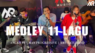 medley 11 lagu angah pb l man progressive l amy satu band x projector band