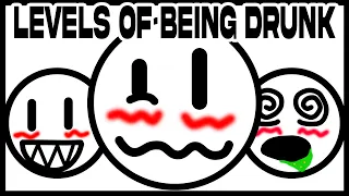 the 7 levels of being drunk