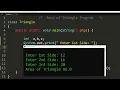 Java program to calculate area of Triangle Learn Coding