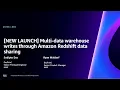 AWS re Invent 2023 - Multi-data warehouse writes through Amazon Redshift data sharing ANT351