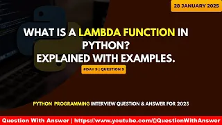 lambda function in python explained with example