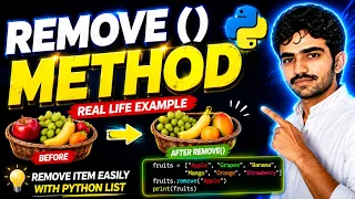 Lec 10 Python List remove Method python list methods Python Tutorial for Beginners