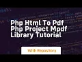 Php html to pdf php project mpdf library tutorial