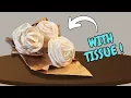 How to make Tissue Paper Roses Easy Rose Flower Tutorial