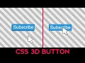 How To Make 3d Effect Animated Button using Html Css Only