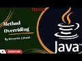 Part 20 Polymorphism in Java Method Overriding in Java Telugu