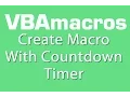 Create Macro With Countdown Timer - VBA Macros
