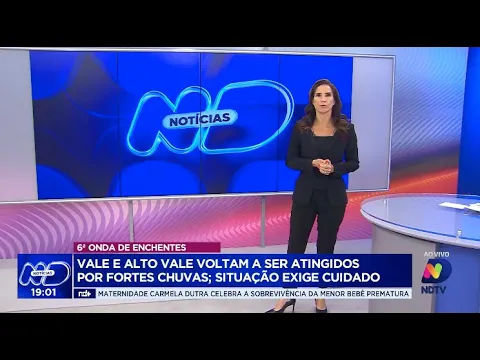 Chuvas intensas no Vale e Alto Vale: alerta para a 6ª onda de enchentes