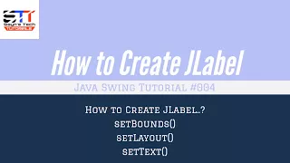 JLabel Bounds Layout Text Java Swing Tutorial