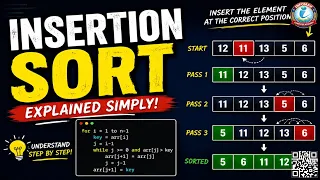 Insertion Sort Algorithm Explained Step by Step Easy DSA Tutorial for Beginners