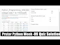 AKTU Python Prutor quizzes answers of week 9 Python prutor quiz answers Python quiz solution 360