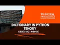 Dictionary Functions Dictionary part - II CBSC Computer Science python for STD-XI