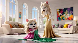 القطة قص ت فستان مام تها بالغلط و كانت النهاية مش متوقعة خالص 