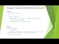 Angular canActivateChild Route Guard