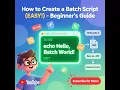 Batch File Tutorial for Beginners Create BAT Script in Windows Hindi English TechPulse PK