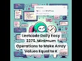 3375 Minimum Operations to Make Array Values Equal to K Easy Leetcode Daily 4-8-25