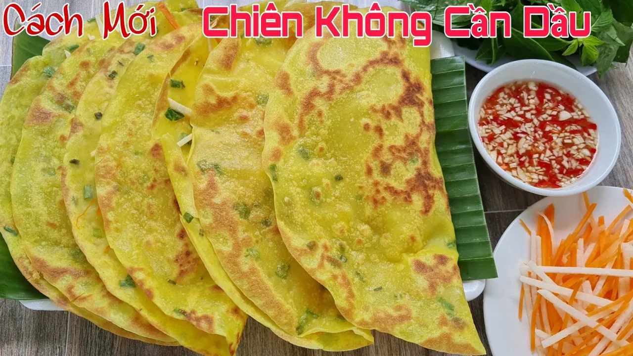 Cách Chiên Bánh Xèo K Cần Dầu Mỡ. Bánh Giòn Ngon Thơm Béo Tốt Cho Sức Khỏe