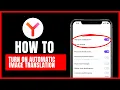 How to turn on automatic image translation in Yandex Browser