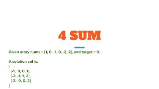 4 Sum - LeetCode