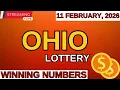 Ohio Midday Lottery Results For - 11 Feb 2026