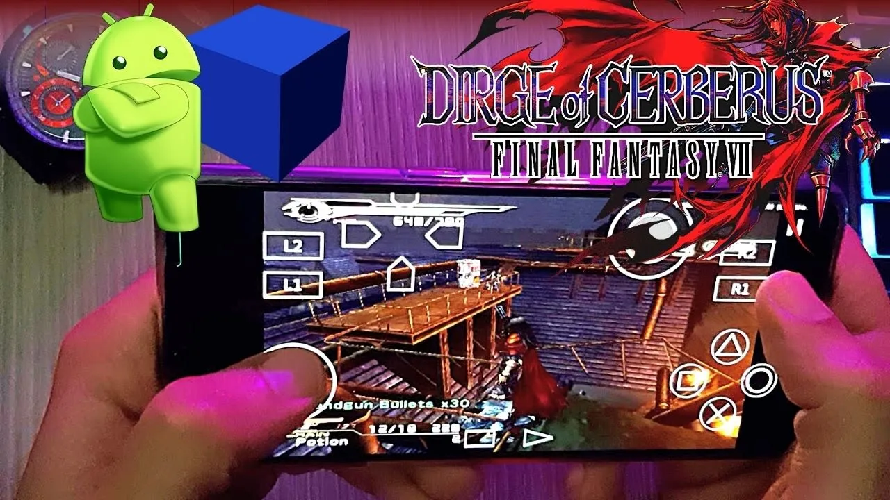 Dirge of Cerberus: Final Fantasy VII - PS2 Emulator Android Gameplay - AetherSX2 APK - Mobile - 2022