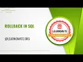 What is rollback in sql Learnomate Technologies