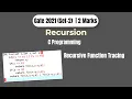 GATE 2021 C Programming Question Recursion Logic Explained