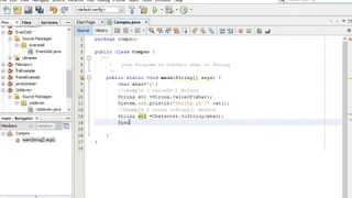 java Program to convert char to String