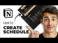 How To Build A Schedule In Notion Easiest Way 2026 Guide