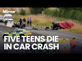 Five teenagers wearing balaclavas die in head-on crash after tragedy in County Kildare Ireland