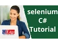 Selenium with C Training Selenium C Sharp Tutorial for Beginner