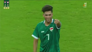 ذو الفقار يونس يسجل الهدف الثاني لمنتخبنا الأولمبي الرابعة الرياضية 