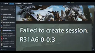 Fix Monster Hunter Wilds Error Failed To Create Session R31A6-0-0 3