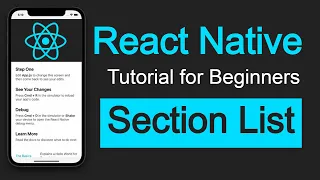 React Native tutorial Section List with example