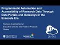 Programmatic Automation and Accessibility of Research Data Through Data Portals and Gateways
