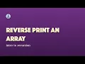 Intro To Recursion Reverse Print An Array