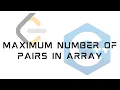 LeetCode 2341 Maximum Number of Pairs in Array Solution in C