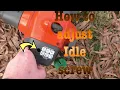 How to adjust your idle screw on your Husqvarna 128LD