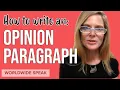 How to Write an Opinion Paragraph English Writing Skills 2020