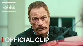 the last mercenary car chase scene official clip netflix