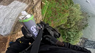 Daytime Rappel Graffiti in Portugal until they Called the Police