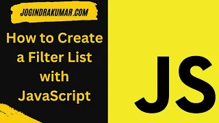 How to Create a Filter List with JavaScript